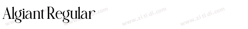 Algiant Regular字体转换